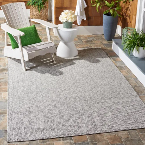 Miniatura 59 de SAFAVIEH Courtyard Collection CY8520 - Alfombra decorativa sólida para interiores y exteriores, impermeable, fácil limpieza, 2 x 3 pies 7 pulgadas