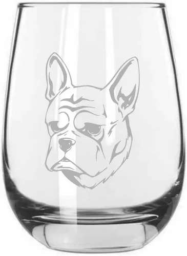 Miniatura 569 de Sakhalin Husky Dog - Copa de vino grabada personalizada de 15.25 onzas sin tallo
