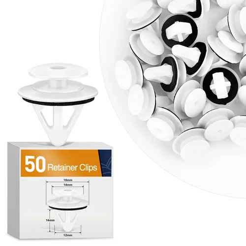 Miniatura 10 de GOOACC Clips de remache de nailon para guardabarros y protector de parachoques para GM, Ford y Chrysler 0.276 in, clips para carrocería