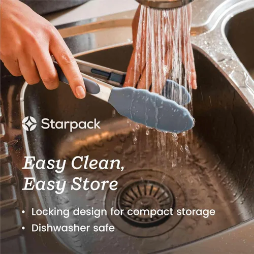 Miniatura 3 de Starpack 'Get a Grip' Pinzas de cocina de silicona para cocinar (2 piezas) – Pinzas para barbacoa resistentes al calor hasta 600 °F – Utensilios