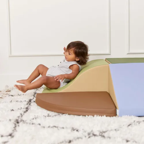 Miniatura 10 de ECR4Kids SoftZone Little Me Wall Climb and Slide - Juego para principiantes, Earthtone, 6 piezas Tono tierra