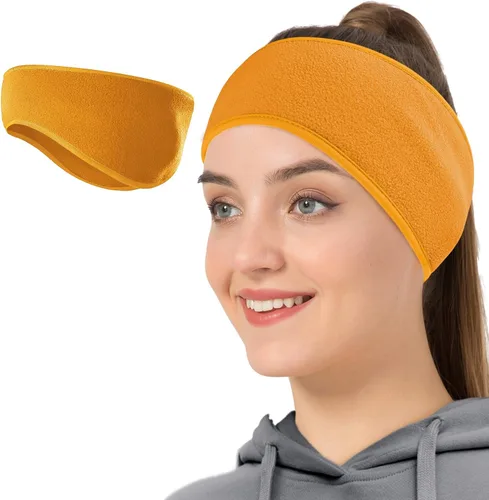 Lauzq Invierno de forro polar calentadores de orejas para hombres, mujeres, niños, esquí, correr, ciclismo