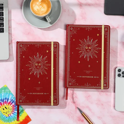 Miniatura 2 de Artfan Cuaderno/diario a rayas – Cuaderno clásico de piel sintética de papel grueso de alta calidad con bolsillo + separadores de páginas, regalos