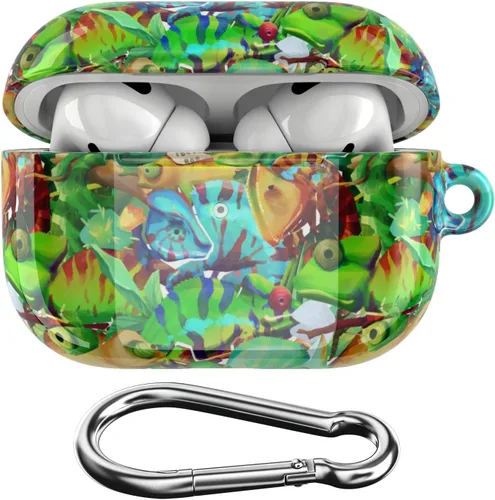 Miniatura 7 de Funda compatible con Airpods Pro y Pro 2 Airpods 3-2-1 Gen Bulldog Francés Portátil, Diseño de Clip de Bloqueo Lindo Estampado de Cachorro Perros