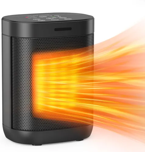 Calentadores de espacio de 1500 W para uso en interiores, calentadores eléctricos de cerámica PTC con 4 modos, protección contra sobrecalentamiento,