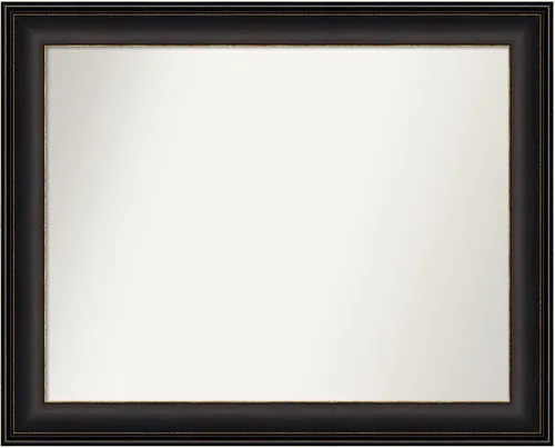 Miniatura 84 de Amanti Art Espejo de baño de bronce para sobre el fregadero, 24 x 24 pulgadas, espejo cuadrado de bronce Lara para tocador, marco de madera