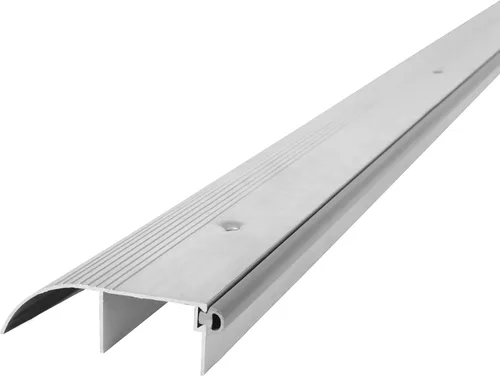 M-D Building Products 69694 3-1/4 pulg. x 1 pulg. x 36 in. Aluminio plateado y vinilo de alto perfil comercial umbral de puerta de salida comercial