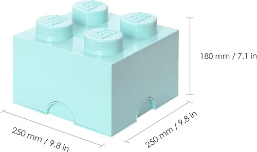 Miniatura 3 de Lego Caja de Almacenamiento Brick 4 Dif Aqua Light Blue