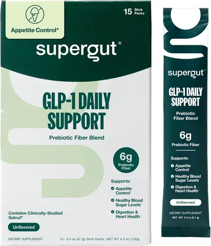 Miniatura 11 de Supergut GLP1 Daily Support - Suplemento en polvo de GLP-1 de alta fibra para mujeres y hombres, mezcla de bebida sin azúcar para la salud