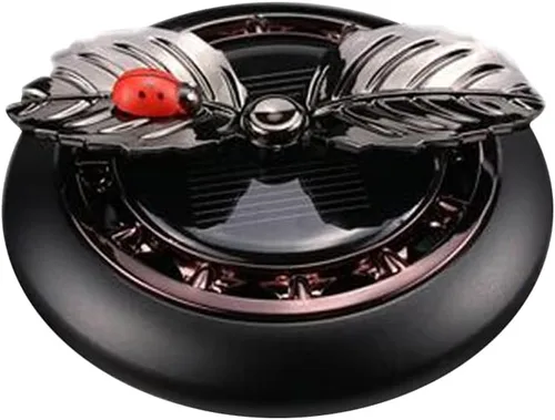 Surakey Ambientador de aire giratorio de hojas solares para aromaterapia, decoración de aroma con aroma para tableta, adorno para aliviar la Negro