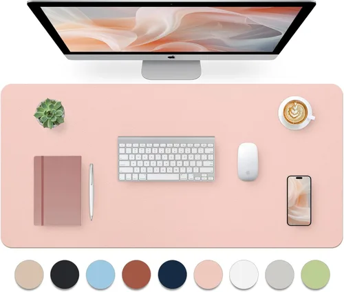 Miniatura 61 de Bloss Almohadilla de escritorio de cuero y reposamuñecas para teclado, alfombrilla grande para mouse + almohadilla para teclado + soporte de muñeca