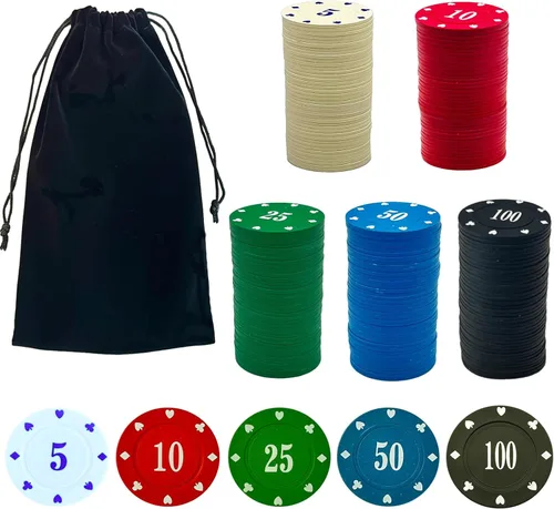 SEETOOOGAMES Casino Poker Chips Denominations