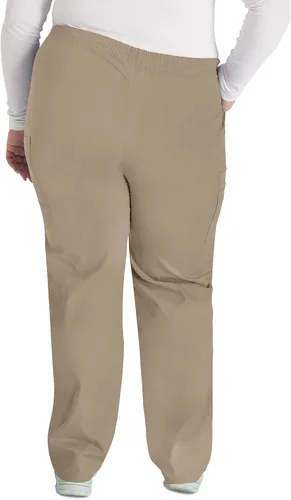 Miniatura 4 de Dickies EDS Signature - Pantalones de uniforme elásticos para mujer con cordón, pantalones de cargo de tiro alto para mujer en popelina cepillada