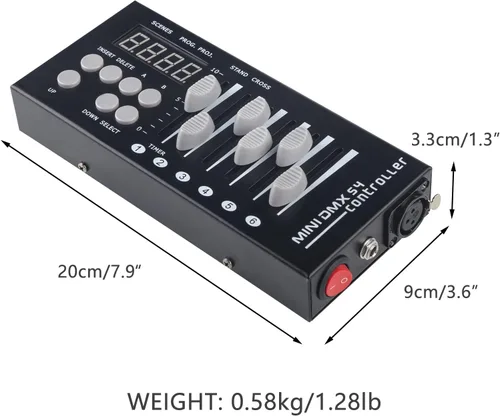 Miniatura 4 de Controlador DMX 54 Canales Mini DMX 512 para DJ, Escenario y Luces LED