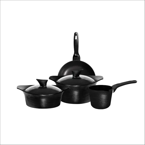 Lujo - Juego completo de utensilios de cocina de aluminio fundido - - Antiadherente, todas las estufas (Ametist) (inducción) (8