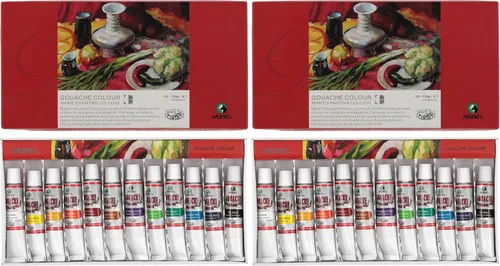 Miniatura 11 de Marie's Juego de pintura Gouache para artistas, gouache altamente pigmentado para pintura, artistas, ilustradores y diseñadores, juego de 36 tubos
