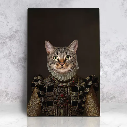 Miniatura 48 de Awesometik Impresión en Lienzo Personalizada Retrato Real de Mascota a partir de Foto, Retrato Renacentista Personalizado, Retratos, Retratos 25 El