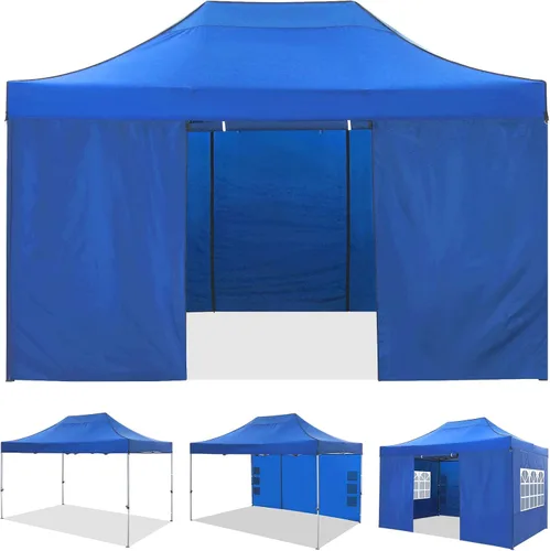 Miniatura 14 de COBIZI Tienda de campaña desplegable de 6.6 x 6.6 pies, toldo resistente, fácil de instalar, impermeable, para exteriores, fiestas, playa, jardín