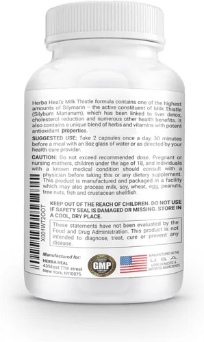 Miniatura 3 de Liver Cleanse Detox - Suplemento hepático de cardo mariano de 1000 mg de alta potencia con 22 ingredientes, desintoxicante natural y regenerador