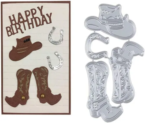 Miniatura 5 de Troqueles de corte de navegación de vaquero para plantillas de metal, herramienta de grabado en relieve, troqueles para hacer tarjetas, álbumes
