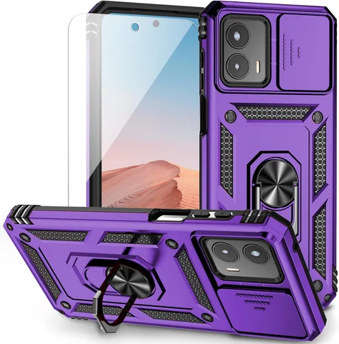 Miniatura 11 de Funda para Moto G 5G 2023 con cubierta deslizante para cámara y protector de pantalla HD [grado militar de 16 pies probada en caídas] Funda Azul