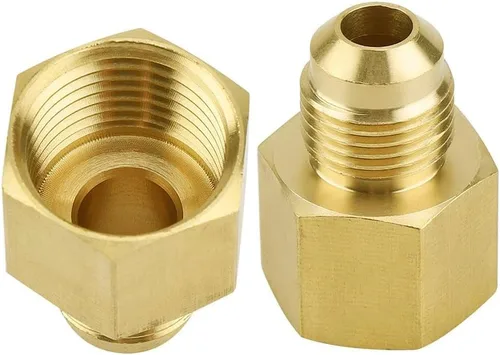 Miniatura 4 de Adaptador de gas de acoplamiento de tubo de latón de 3/8 pulgadas macho x 1/2 pulgada NPT hembra reductor adaptador, tubo de latón, acoplamiento