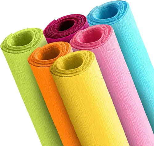 Miniatura 2 de Rollo de papel crepé de alta calidad de 2.47 oz para hacer flores, hojas de papel crepé blanco, verde, rosa, 10 pulgadas de ancho, 8 pies