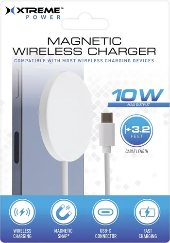 Cargador inalámbrico magnético Xtreme, cargador inalámbrico rápido de 10 W compatible con iPhone 16 Pro Max/16 Pro/16/16 Plus/15/14/13/12, la