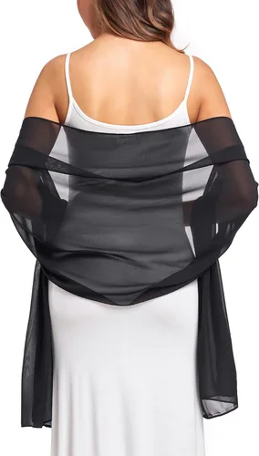 Miniatura 25 de Chales/mantones de gasa suave para vestidos, accesorios de mujer