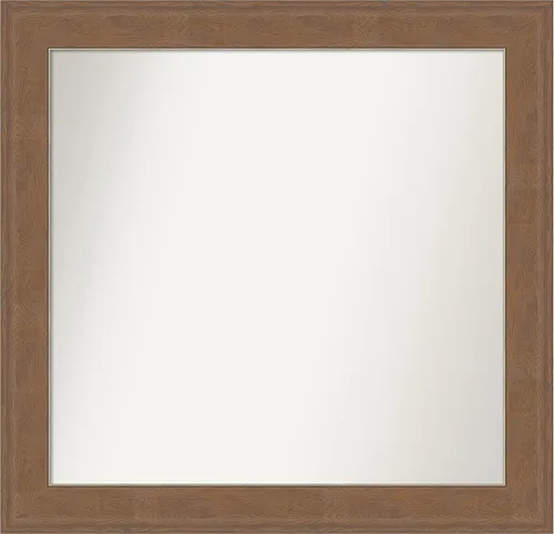 Miniatura 227 de Amanti Art Espejo de baño marrón para sobre el fregadero, 25 x 25 pulgadas, hecho a medida, espejo de tocador cuadrado marrón medio, marco de madera