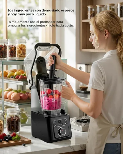 Miniatura 3 de Licuadora al vacío comercial profesional con escudo silencioso, 2026 mejorada 40000 RPM, 3000 W/4 HP de potencia máxima, taza Eastman Tritan de 56