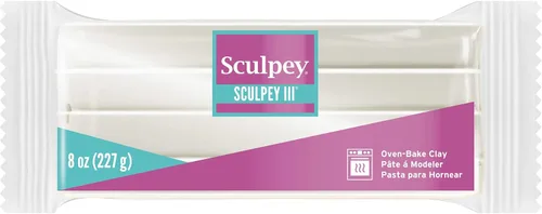 Sculpey III arcilla polimérica para horno, perla, no tóxica, barra de 8 onzas, ideal para modelar, esculpir, vacaciones, bricolaje, medios mixtos y
