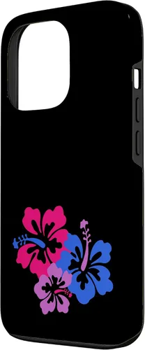 Miniatura 2 de Funda para iPhone 13 Pro Bisexual Bi Pride Sutil Hibiscus Flower Hawaii LGBT LGBTQ