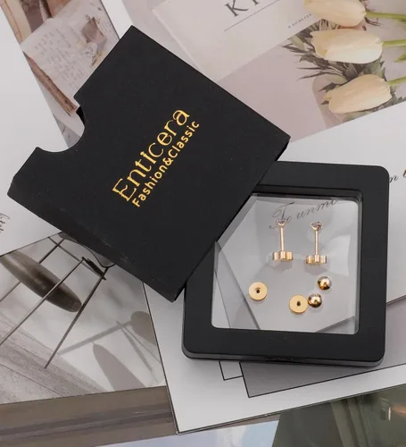 Miniatura 13 de Aretes de titanio G23 hechos a mano de 0.118 in, chapados en oro de 14 quilates, pequeños 5A+CZ, aretes de cartílago hipoalergénicos, aretes