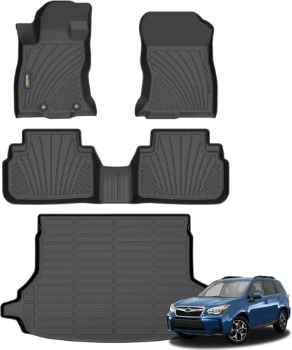Miniatura 69 de Alfombrillas de TPE para Toyota Highlander 2014-2019 7 y 8 asientos, protección para todo tipo de clima, forros de piso de automóvil resistentes