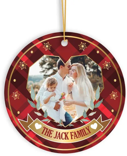 Miniatura 16 de Adorno de Navidad con foto personalizada 2023, adorno de Navidad con nombre del bebé, adorno de Navidad con texto personalizado para bebé, recién