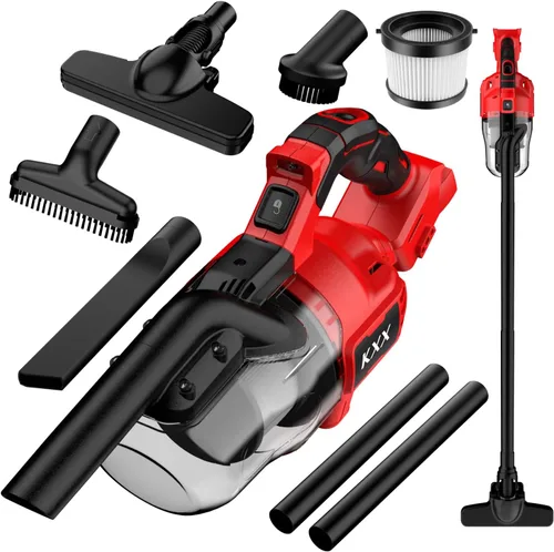 Miniatura 8 de Aspiradora inalámbrica para batería Dewalt de 20 V, aspiradora eléctrica de mano 5 en 1 con potente motor de 500 W, aspiradora de mano portátil