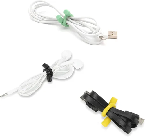 Miniatura 3 de 6 bridas de silicona de 6 pulgadas de diámetro de 0.197 in de diámetro – Bridas de goma reutilizables flexibles para agrupar y sostener, ataduras