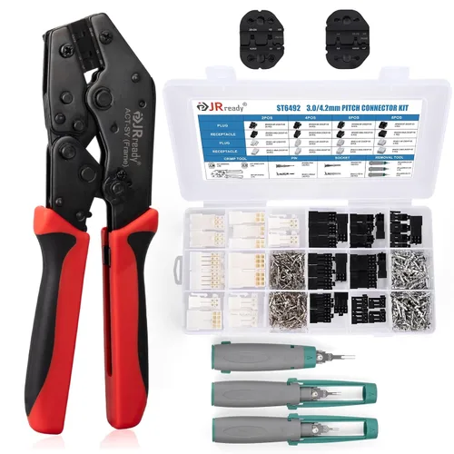 Miniatura 9 de JRready ST6491 Kit de conectores de doble fila de 2/4/6/8 de 0.118 in y 0.165 in, compatible con Molex Micro-Fit 3.0 y Mini-Fit Jr. 5557/5559