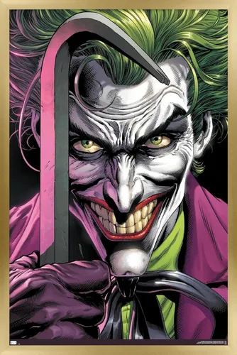 Miniatura 14 de Trends International DC Comics The Joker - Póster de pared con barra de palanca, 22.4 pulgadas de largo x 14.7 pulgadas, versión enmarcada en blanco