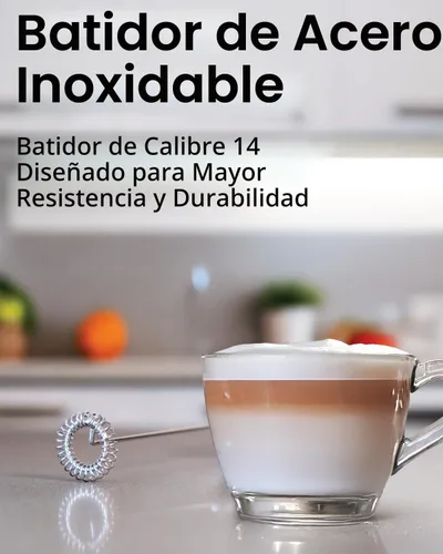Miniatura 7 de Elementi Potente Varita Espumadora – Espumador de Leche Ligero y Mezclador de Bebidas Manual, Batidor Matcha para Lattes de Ensueño, Potente Varita