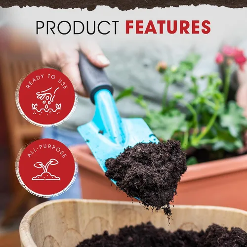 Miniatura 2 de Michigan Peat - Mezcla de mezcla de tierra vegetal para macetas orgánicas para interiores y exteriores, 4 unidades con retención de humedad, bolsa