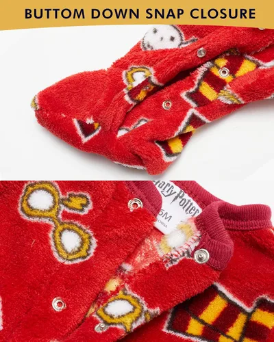 Miniatura 2 de Harry Potter Pijama de forro polar de felpa de manga larga para bebé niña, estampado de ropa para bebé niña
