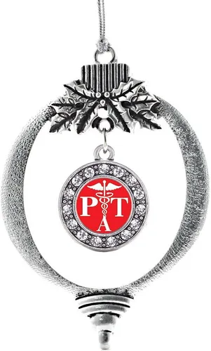 Miniatura 140 de Inspired Silver - Twin One - Adorno festivo de Navidad de plata - Adorno festivo de árbol de Navidad con dije de círculo y circonita cúbica