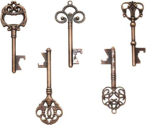 Miniatura 8 de Abridor de botella rústico y clásico con tarjeta y cordel, para souvenir de boda, regalos de fiesta. 3.14 pulgadas, 50 unidades Rojo (Red Copper)