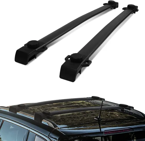 DNA Motoring PT-ZTL-8082 Par de Barras Transversales de Aluminio para Portaequipajes de Techo de Automóvil Compatibles con Jeep Patriot 07-17, Negro