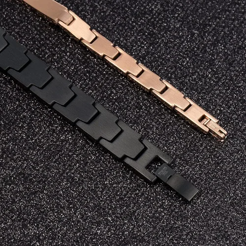 Miniatura 4 de Wolentty Pulseras de distancia para parejas, pulseras de amor a juego, regalo para hombres y mujeres, San Valentín, Metal, Circonita cúbica