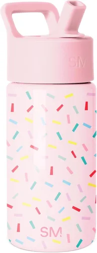 Miniatura 55 de Simple Modern Botella de agua para niños con tapa con pajilla, vaso aislado de acero inoxidable de 14 onzas para niños y a prueba de derrames