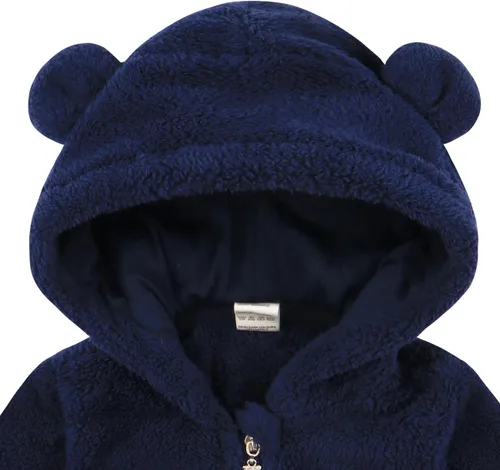 Miniatura 2 de Ropa de bebé recién nacido, chaqueta de forro polar, ropa neutra con capucha de invierno