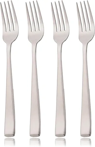 Miniatura 14 de JASHII Juego de 4 cuchillos de cena de 9.05 pulgadas, acero inoxidable 304 chapado en titanio, cuchillos de mesa de plata mate, esparcidor